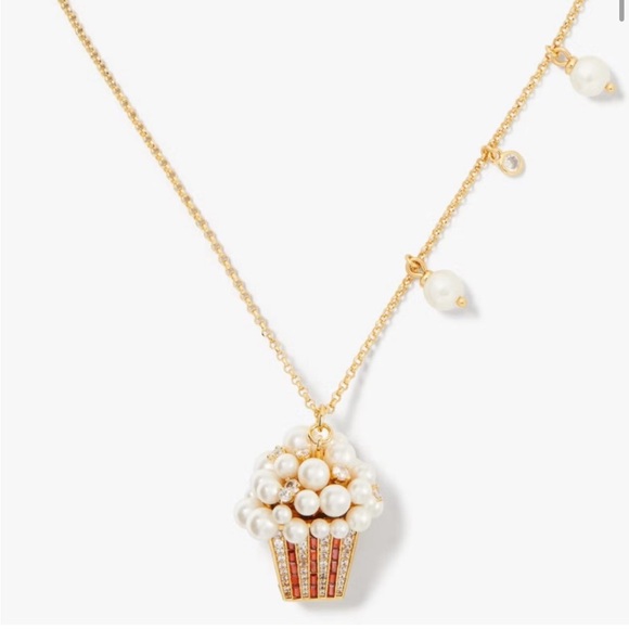 KATE SPADE •‎ Popcorn Winter Carnival Pearls Pendant Necklace NWT